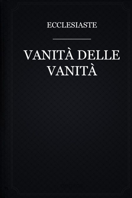 Vanità delle Vanità  - обложка