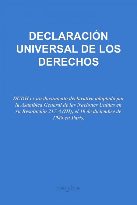 Declaración Universal de Derechos Humanos  - обложка